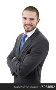 young business man portrait isolated on white