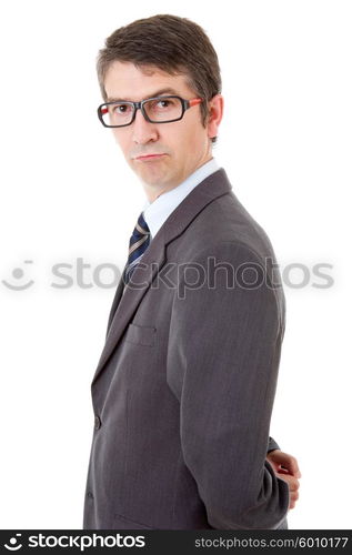 young business man portrait isolated on white