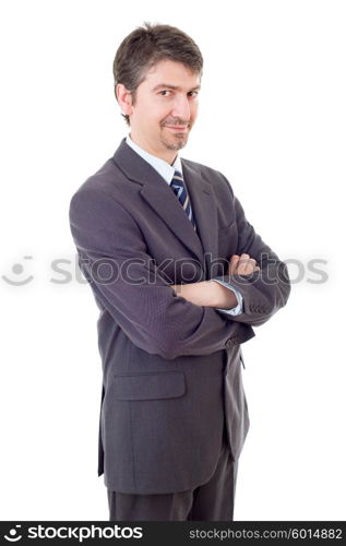 young business man portrait isolated on white