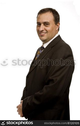 young business man portrait, isolated on white