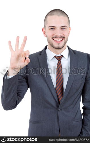 young business man portrait isolated on white