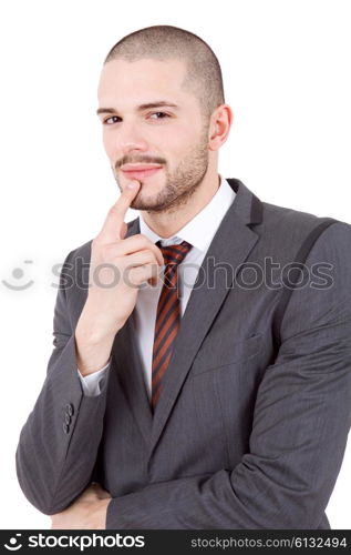 young business man portrait isolated on white