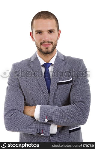 young business man portrait isolated on white