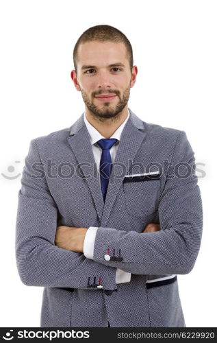 young business man portrait isolated on white