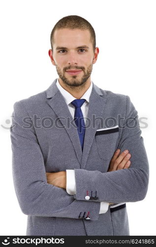 young business man portrait isolated on white