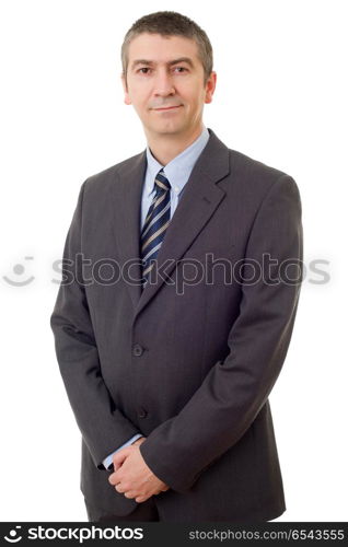 young business man portrait isolated on white. business man