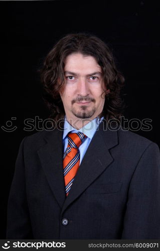 young business man portrait on white background