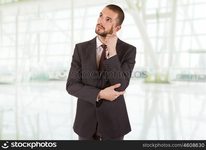 young business man thinking at the office