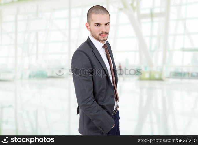 young business man thinking at the office