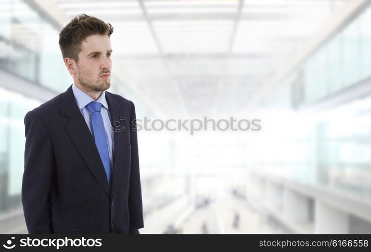 young business man thinking at the office