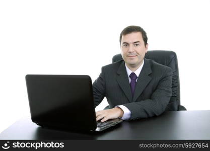 young business man working with is laptop