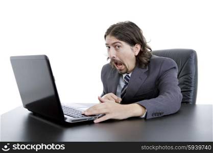 young business man working with is laptop