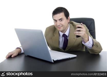 young business man working with is laptop