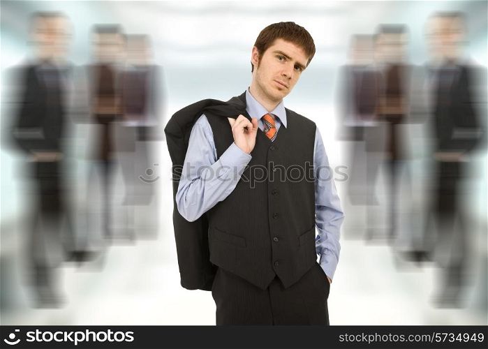 young business man worried at the office