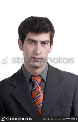 young business men portrait isolated on white.