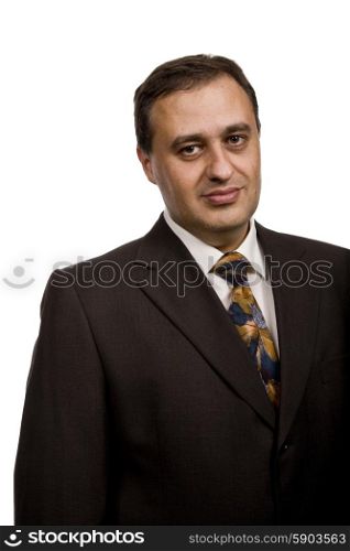 young business men portrait isolated on white