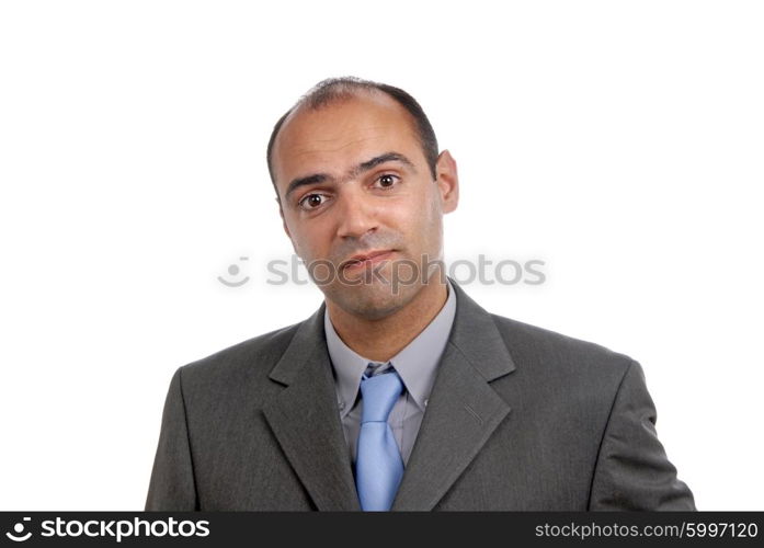 young business men portrait isolated on white.