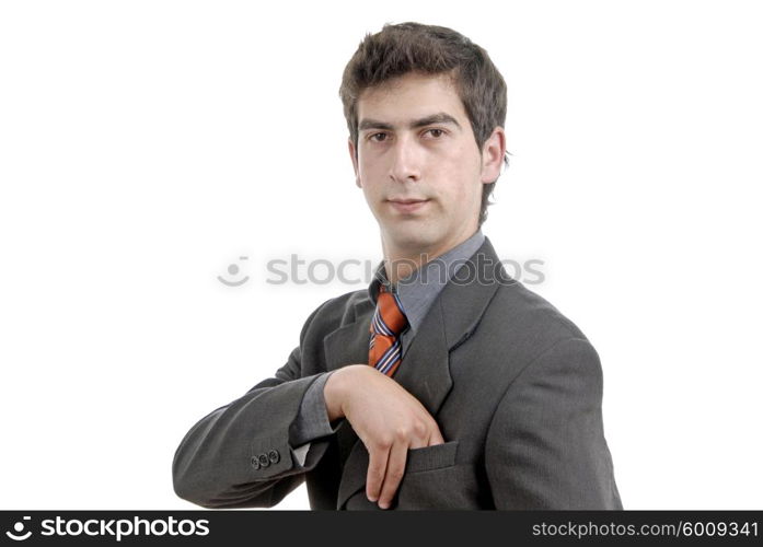 young business men portrait isolated on white