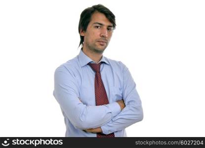 young business men portrait isolated on white.
