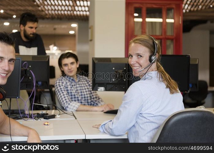 young business people at modern office workplace getting social in free time