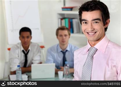 Young business professionals in a meeting