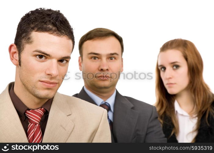 young business team, isolated on white background