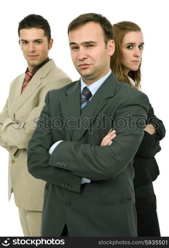 young business team, isolated on white background