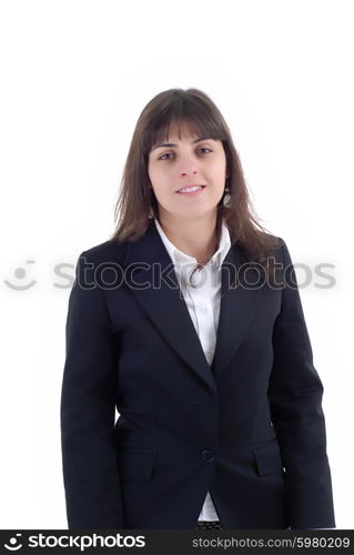 young business woman portrait in white background