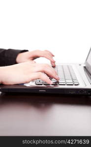 young business woman working with laptop