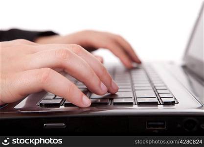 young business woman working with laptop