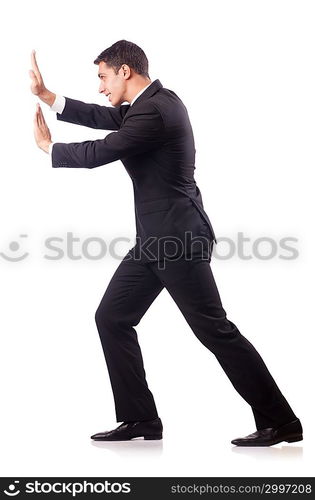 Young Businessman in conceptual photo