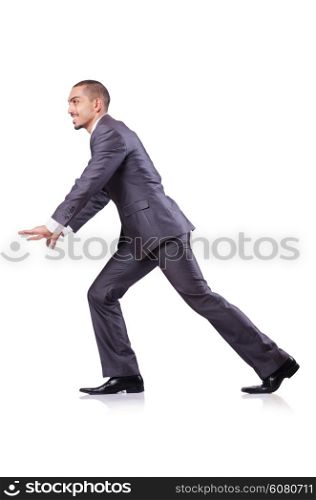 Young Businessman in conceptual photo