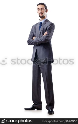 Young businessman isolated on white