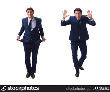 Young businessman isolated on white 