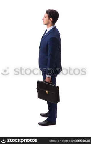 Young businessman isolated on white background