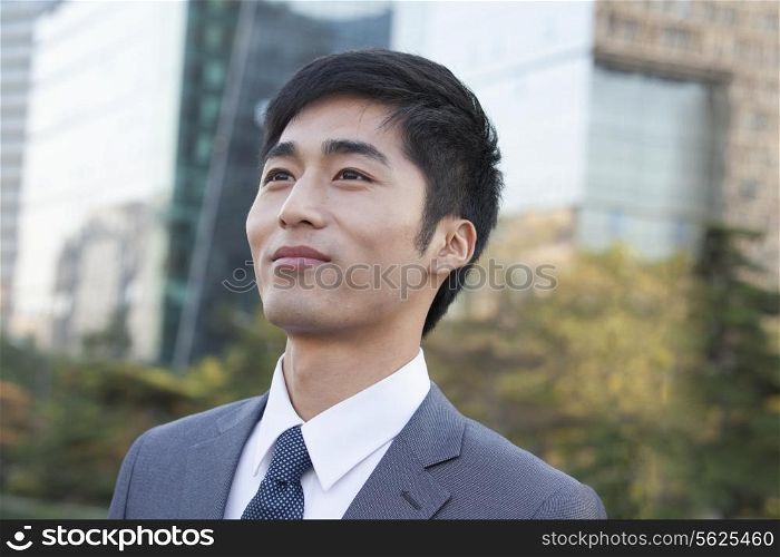Young Businessman Looking away