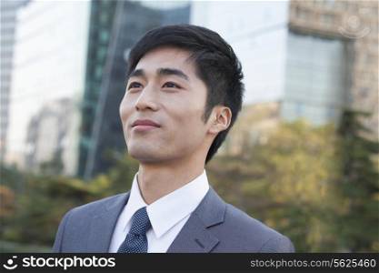 Young Businessman Looking away