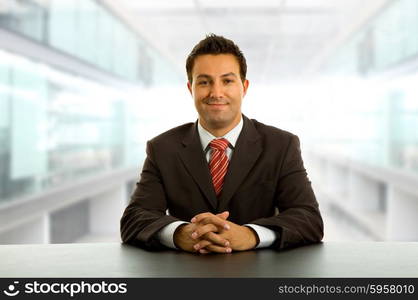 young businessman on a desk at the office