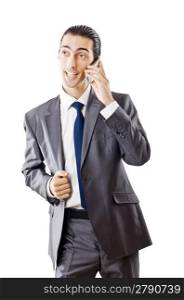 Young businessman talking on the phone
