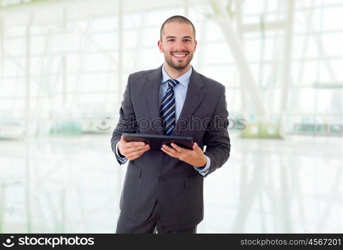 young businessman with a tablet pc, at the office