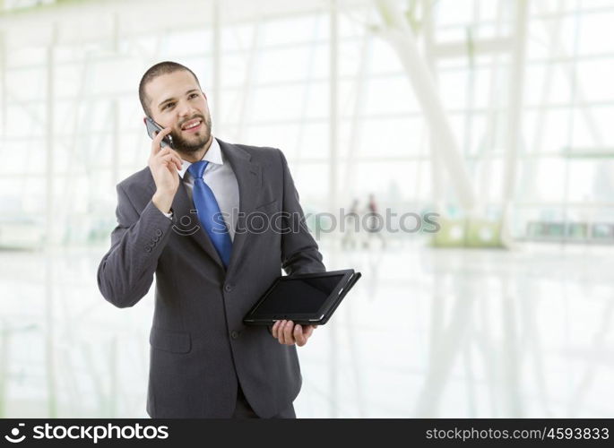 young businessman with a tablet pc, at the office