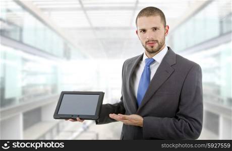 young businessman with a tablet pc, at the office
