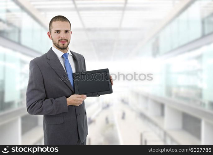 young businessman with a tablet pc, at the office