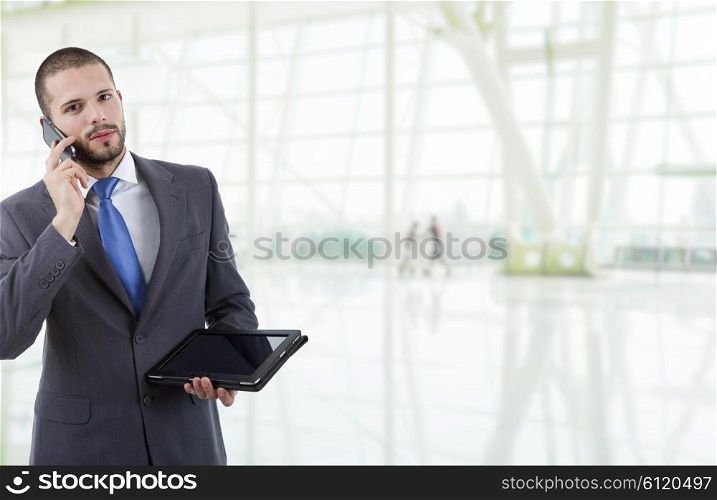 young businessman with a tablet pc at the office