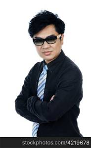 Young businessman with sunglasses