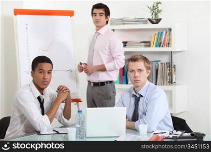 young businessmen on a meeting