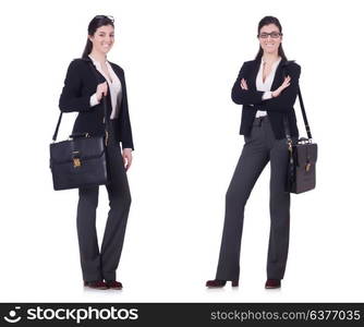 Young businesswoman in various poses