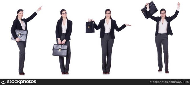 Young businesswoman in various poses