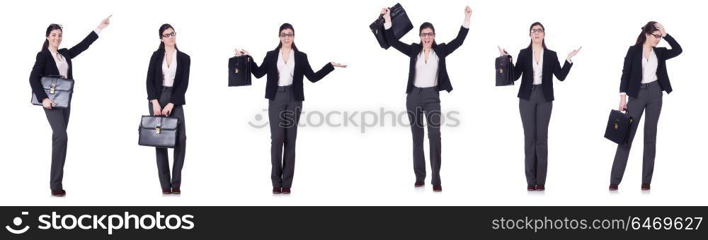 Young businesswoman in various poses