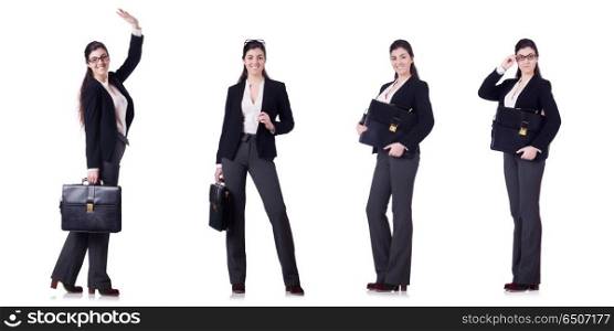 Young businesswoman in various poses